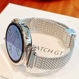 适用华为gt6表带金属新款 pro智能gt3秋冬gt2高级感皮质41系列 手表watchgt6腕表磁吸gt5真皮gt4女士watch5女款