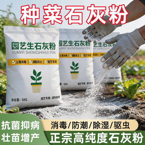 生石灰粉消毒生石灰粉杀虫种菜石灰粉熟石灰粉杀菌100斤包邮批发