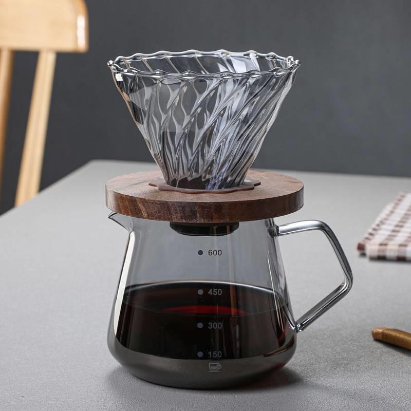 Hand brewed coffee pot set drip pot filter cup