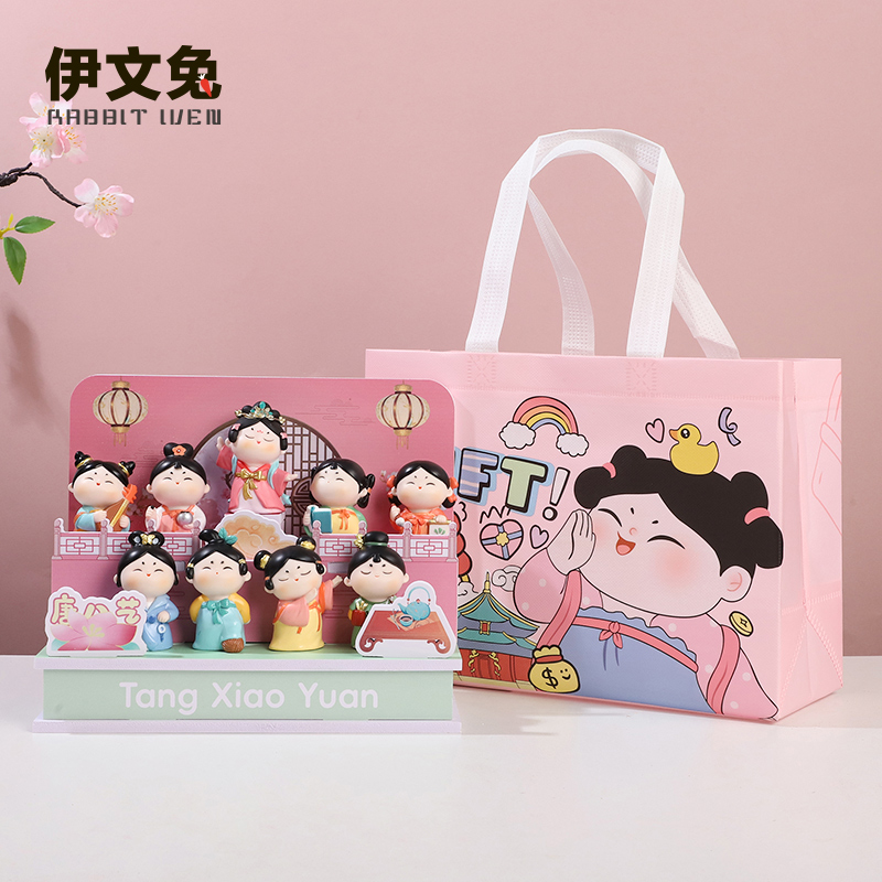 古风唐八艺盲盒潮流摆件