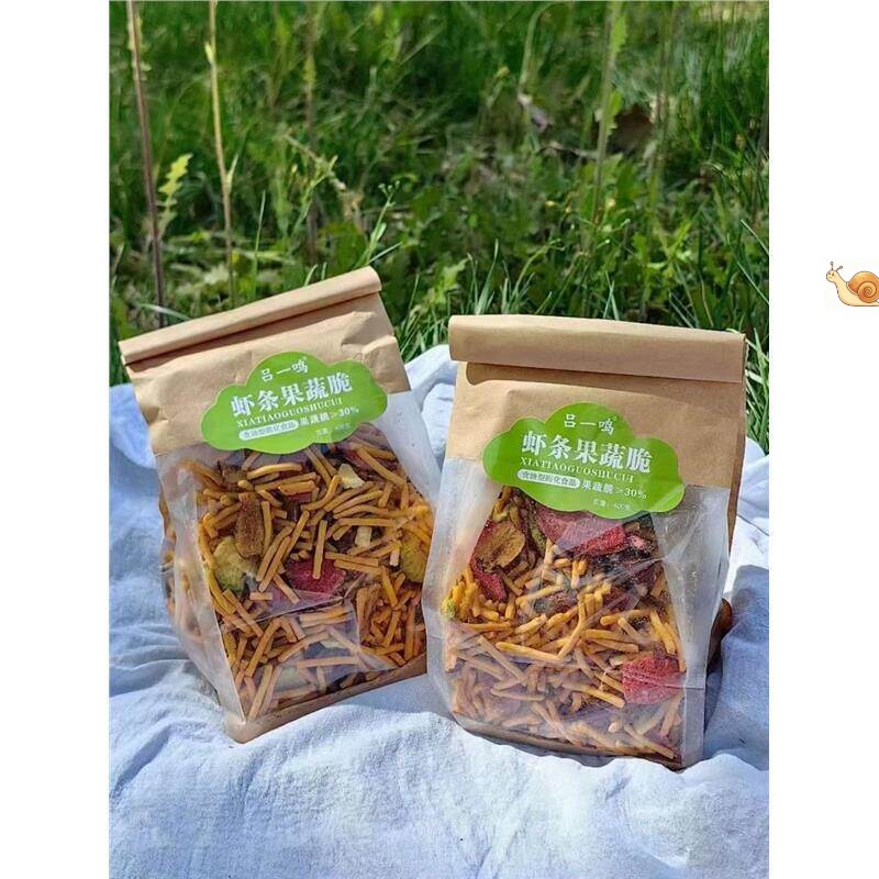 吕一鸣虾条果蔬脆办公室休闲零食400g*2袋果蔬干加量休闲健康小吃