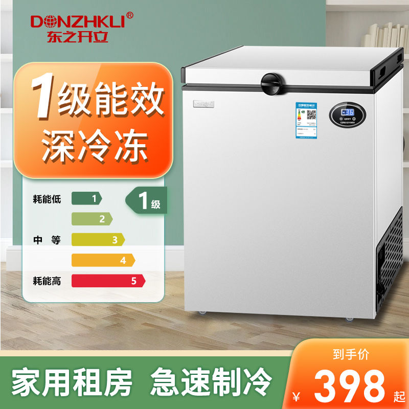 东之开小型冰柜大冷柜冰柜家用卧式迷你小冰箱大容量电脑控温冰柜