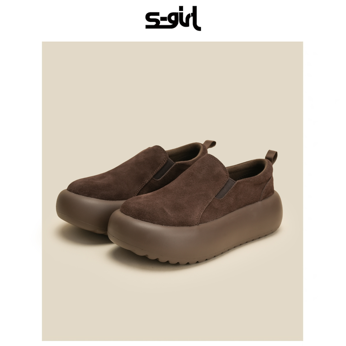 SGIRLTWTW厚底面包鞋