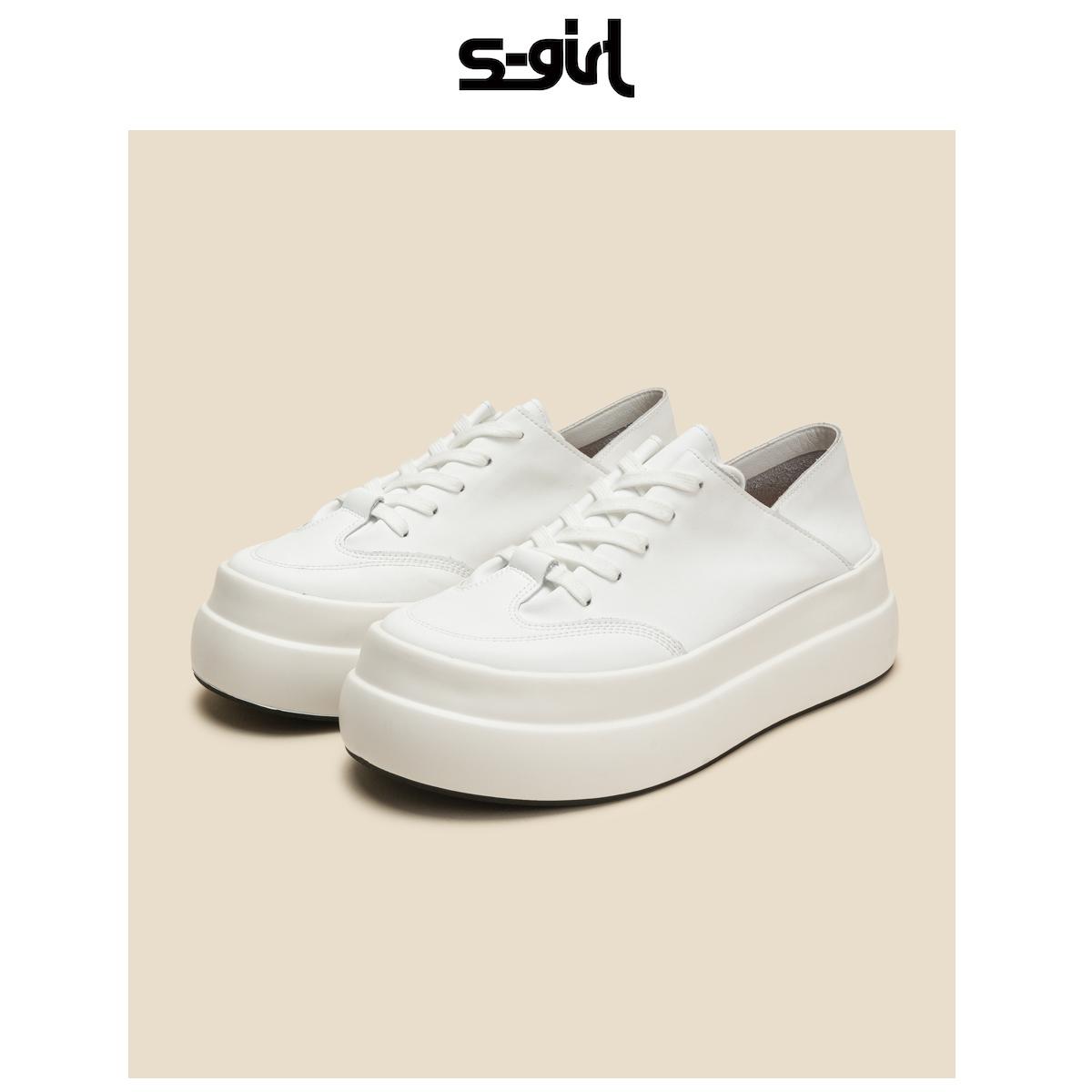 复古厚底增高面包板鞋