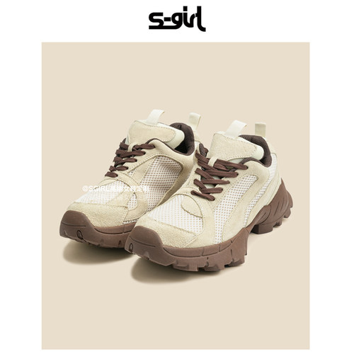 SGIRLTWTW厚底网面透气老爹鞋