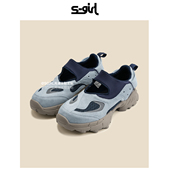 SGIRL 女户外舒适老爹鞋 TWTW时尚 复古一脚蹬镂空厚底玛丽珍运动鞋