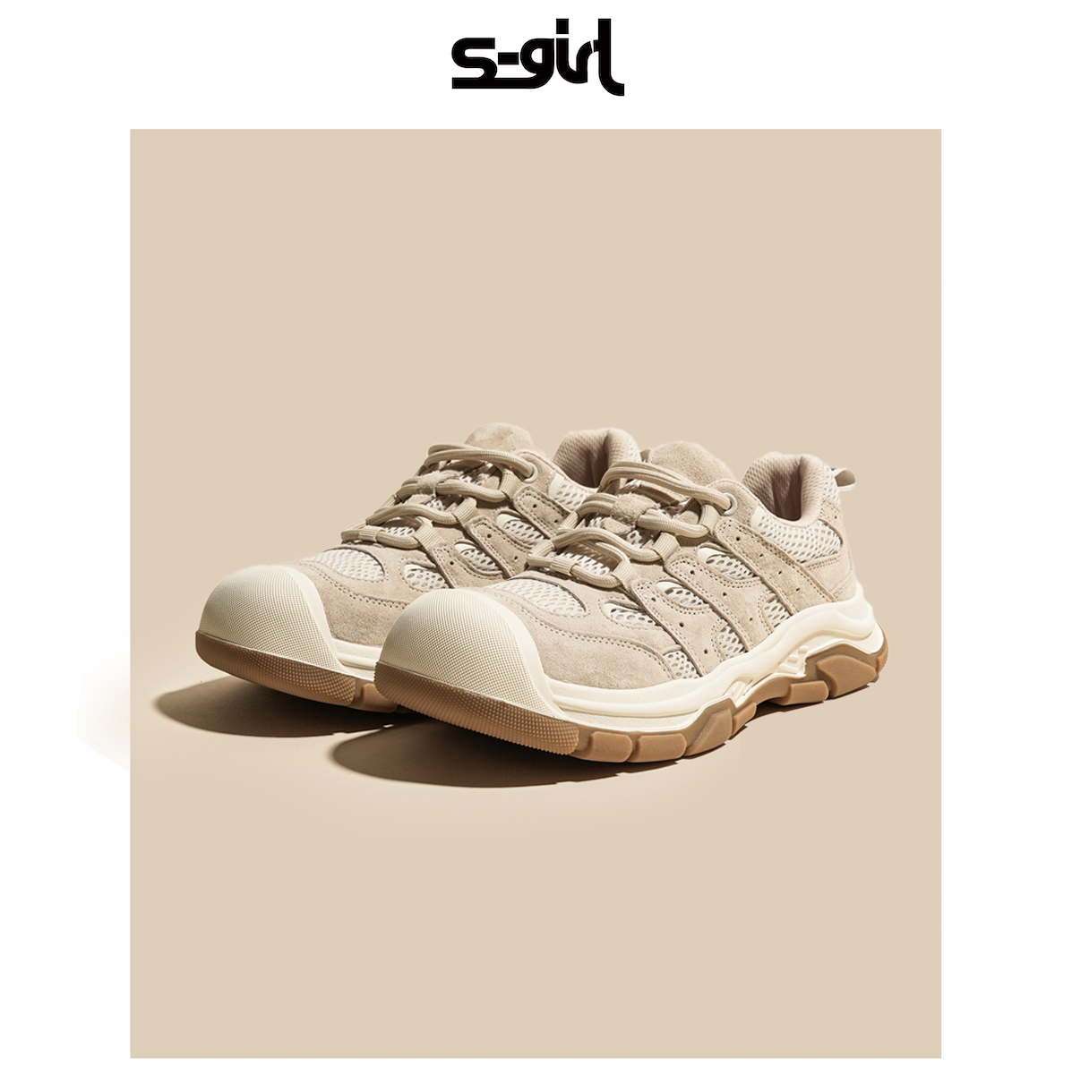 SGIRLTWTW厚底登山鞋丑萌大头鞋