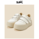 TWTW时尚 厚底增高小白鞋 女2025新款 SGIRL 魔术贴松糕休闲板鞋 子