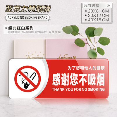 感谢您不吸烟文明墙贴车间标识牌