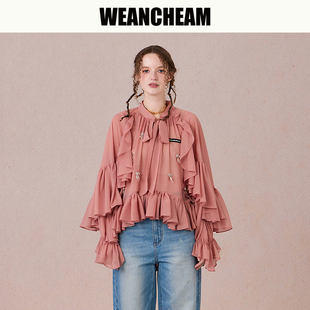 未未姆 春新势力周 WEancheAM 雪纺上衣女 春夏新品