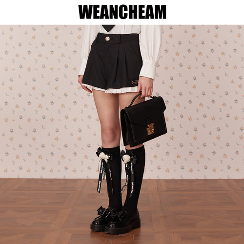 WEANCHEAM/未未姆百褶花边短裤女