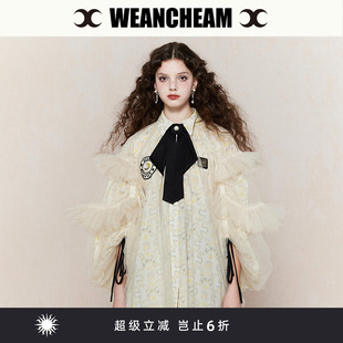 24SS春夏新品 WEancheAM 未未姆 网纱雪纺上衣 衬衫 季 末折扣