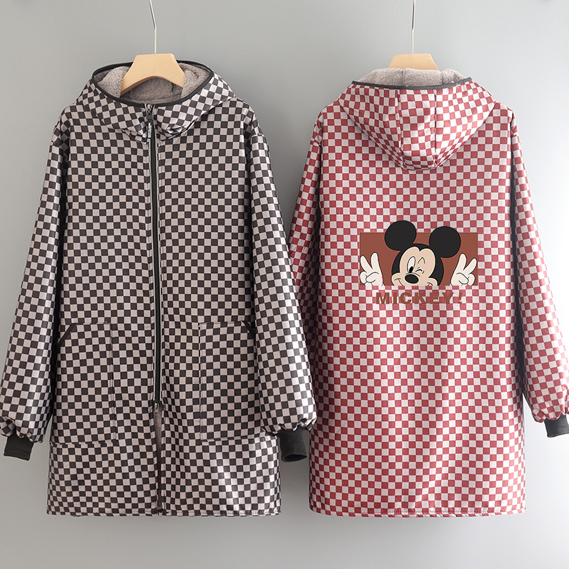 围裙加绒加厚加厚长袖外套外穿