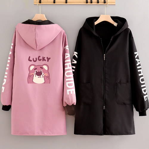 新款女罩衣长袖加绒加厚工作服外套围裙防水