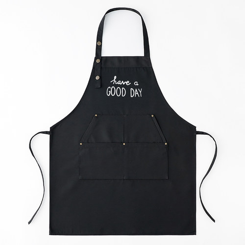 饭店工作服上班围裙成人定制奶茶店印字防油