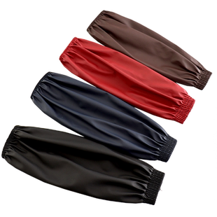 皮套袖防水防油皮革女袖套成人工作干活男士餐饮专用加长加大加肥