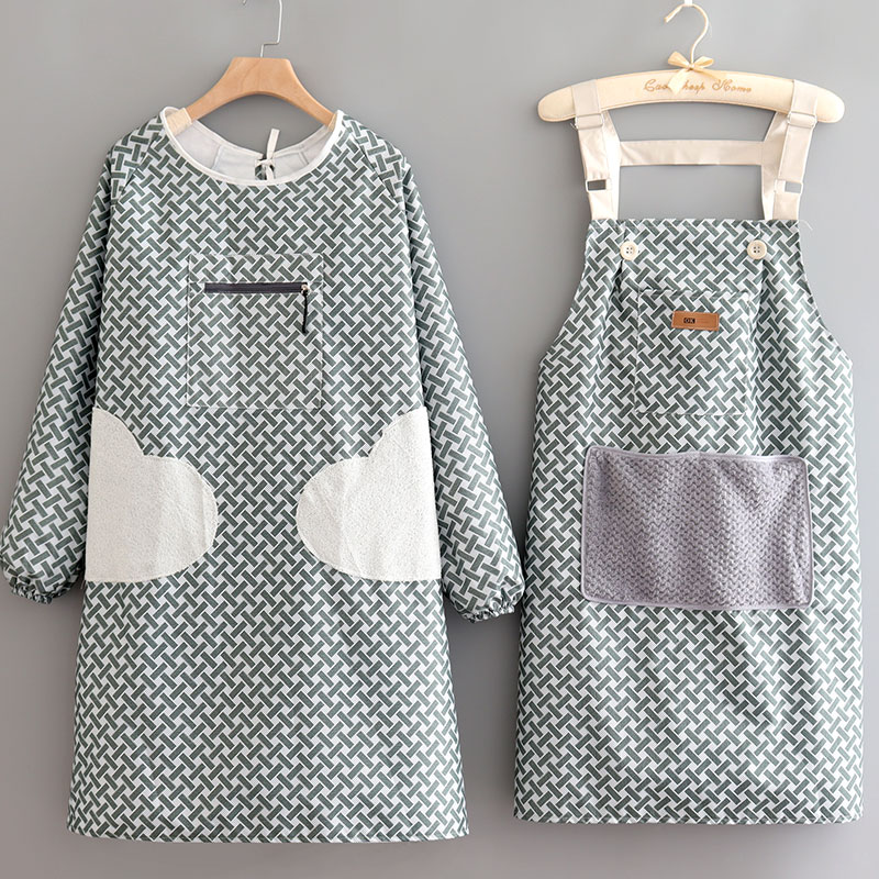 家用防水厨房做饭围裙时尚简约新款罩衣工作