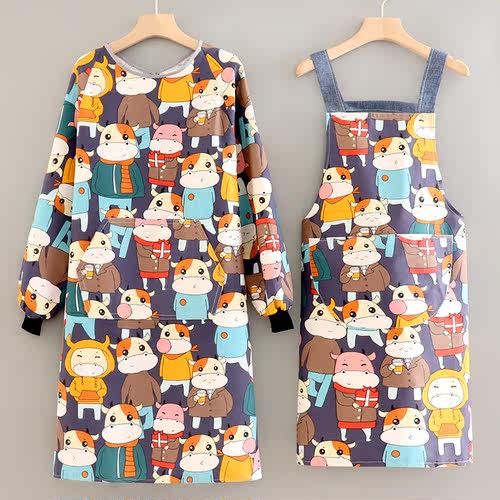 时尚围裙长袖罩衣