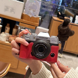 适用富士微单XT5相机保护套 X-T5皮套 xt5手柄外壳 底座