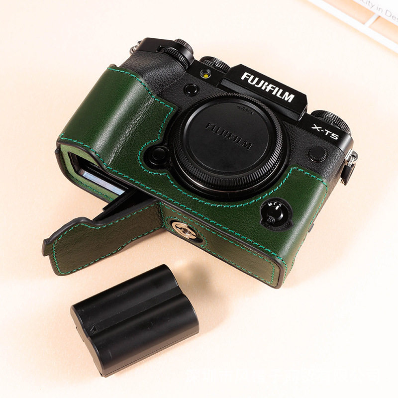 富士XT5相机包皮套XT20XT200XT2XT3XT4底座真皮牛皮照相机头层