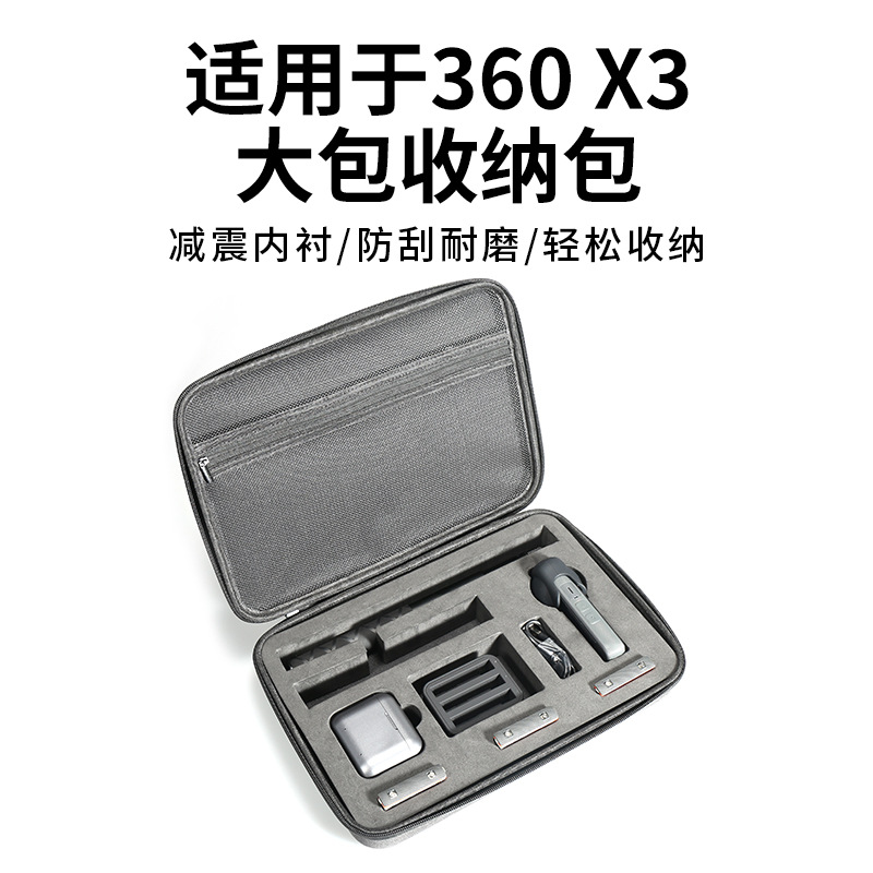 适用于影石Insta360 One X3收纳包便携包全景运动相机EVA手提包