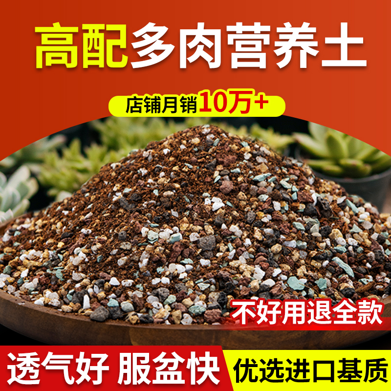 多肉颗粒土专用营养土植物泥炭种植土壤肉肉叶插小苗老桩颗粒花土