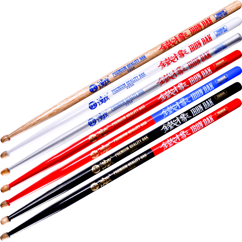 汉旗鼓棒5A 彩色橡木质实木专业架子鼓鼓槌 汉牌铁橡系列