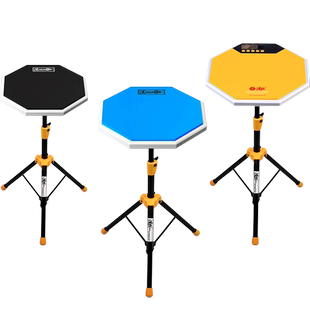 汉旗哑鼓套装10寸 12寸架子鼓练习垫节拍器打击板 汉牌R1训练机