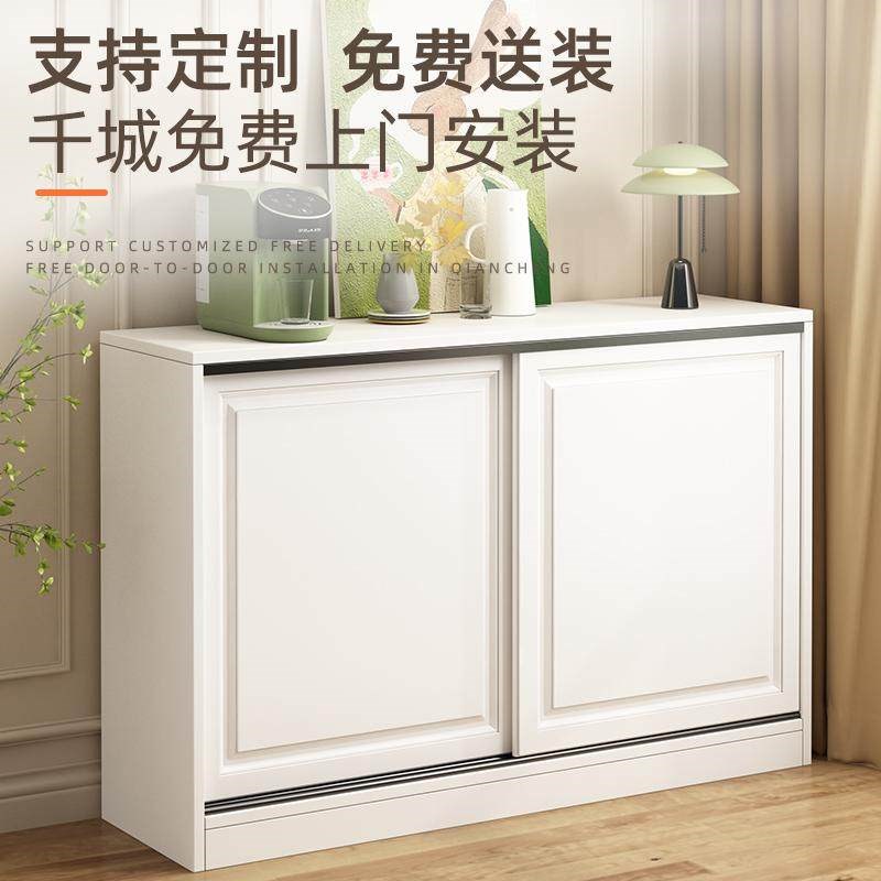餐边柜家用现代简约碗柜储物柜客厅推拉门茶水柜厨房橱柜定制酒柜