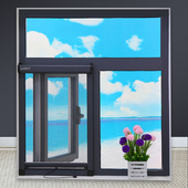 定制防蚊纱窗隐形纱网卷筒式 上下拉铝合金塑钢窗外开平移窗防虫