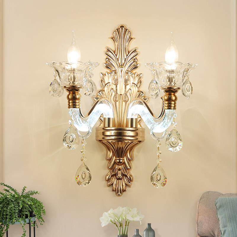 欧式气泡水晶发光管壁灯客厅走廊过道卧室房间背景墙床头灯墙壁灯