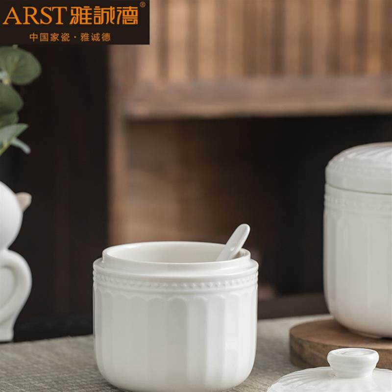 雅诚德陶瓷炖盅家用隔水燕窝盅炖罐蒸蛋碗盅燕窝汤盅蒸盅精致煲汤