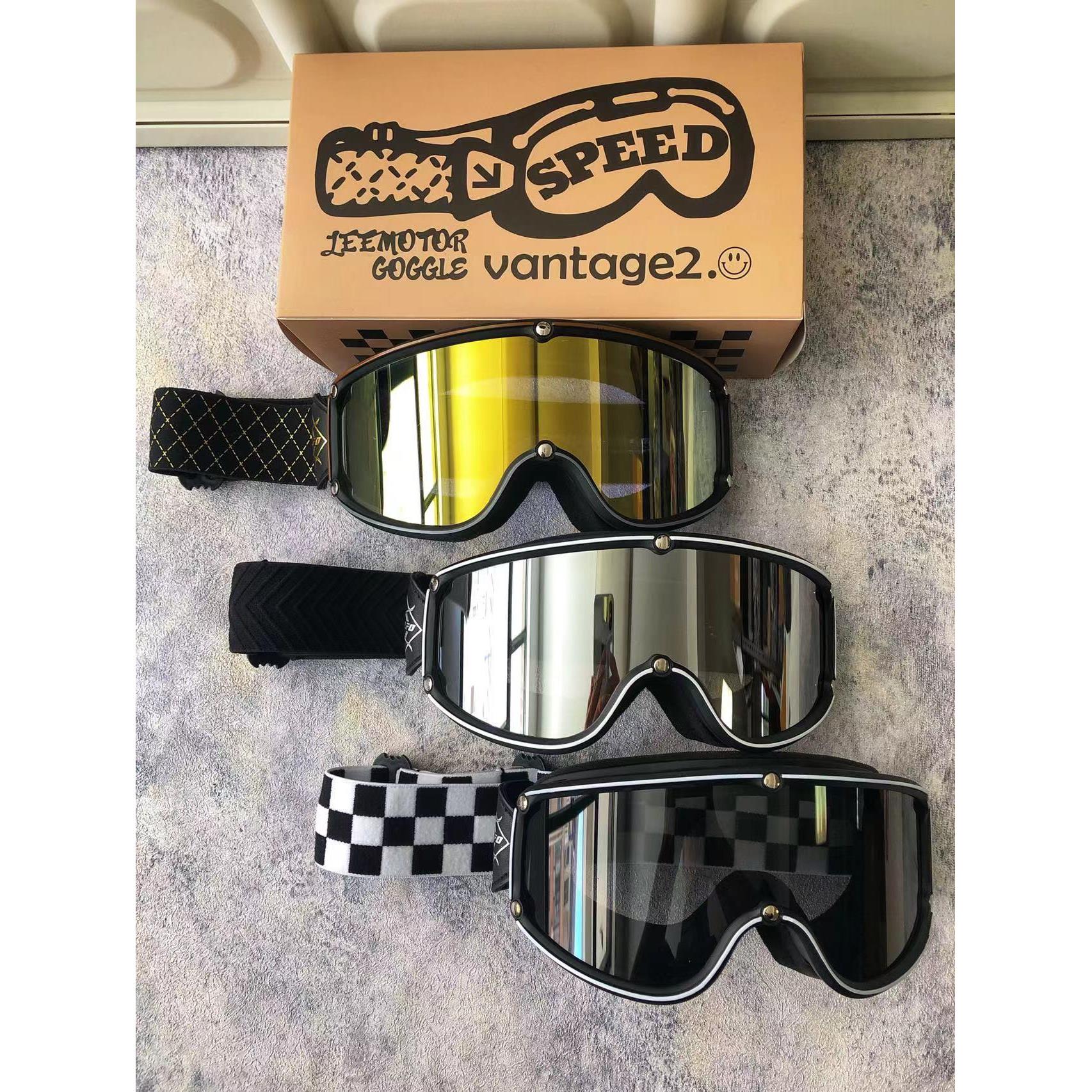 摩托车摩托车护目镜近视日夜通用覆古头盔护目镜自行车风沙眼镜10