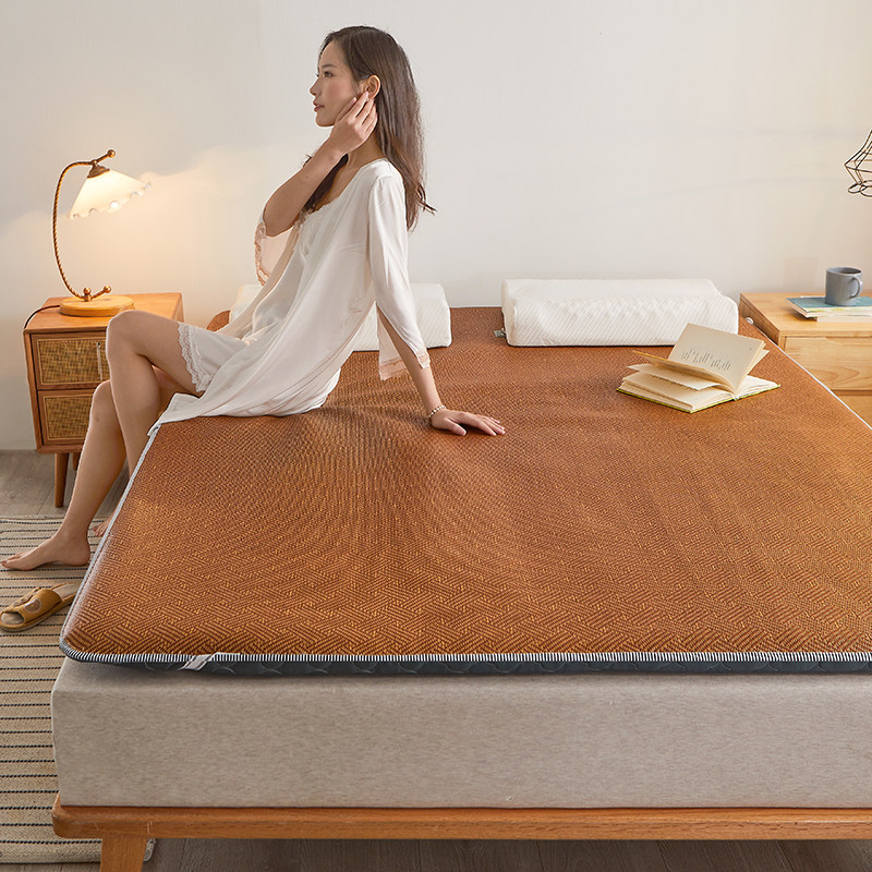 精选加厚冰丝藤席学生单双人凉席床垫0.9m1/1.2/1.35/1.5X1.9/1.8,床上用品,床垫/床褥/床护垫/榻榻米床垫,淘宝优惠券,粉丝福利购,淘宝优惠卷