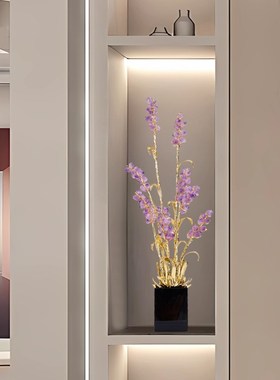 轻奢紫水晶麦穗装饰摆件现代客厅玄关电视柜高档开业新家乔迁礼物