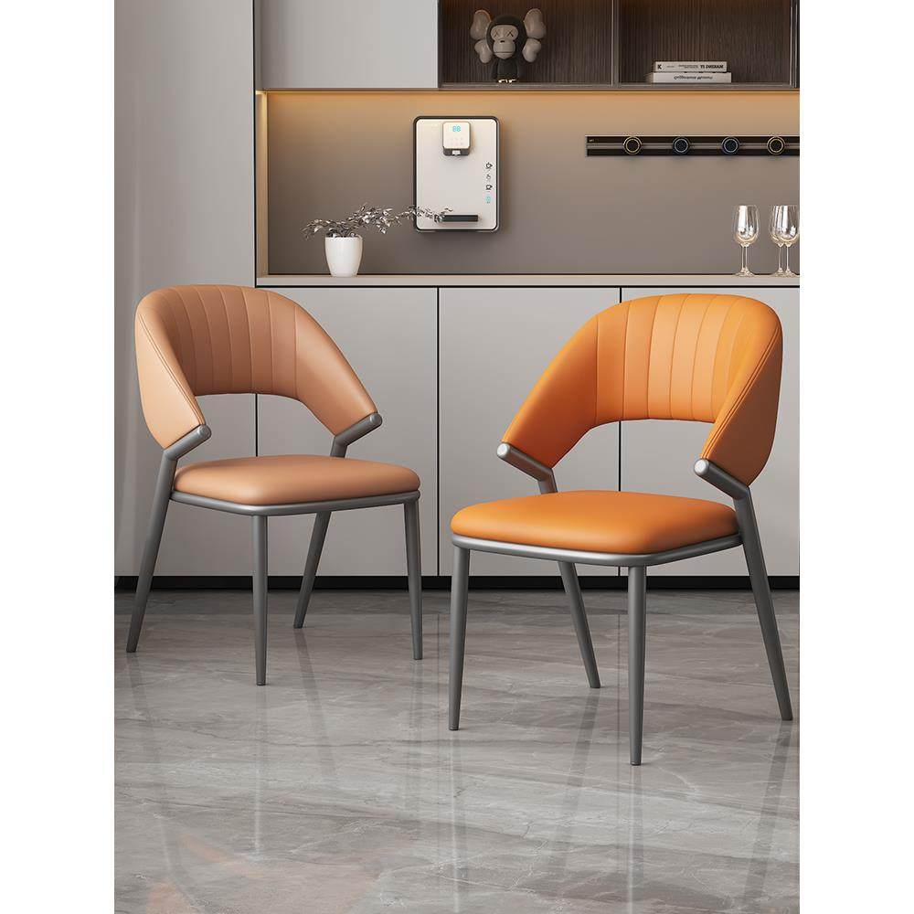 北欧餐椅家用简约现代靠背凳子设计师轻奢椅子休闲洽谈餐厅酒店椅