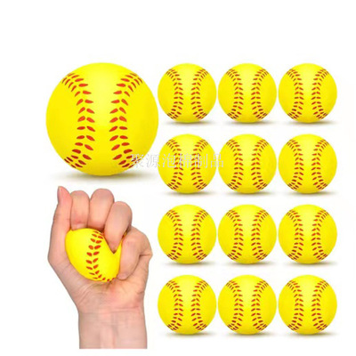 pu解压棒球防水防晒棒垒球户外运动软泡实心海绵泡沫减压小棒球