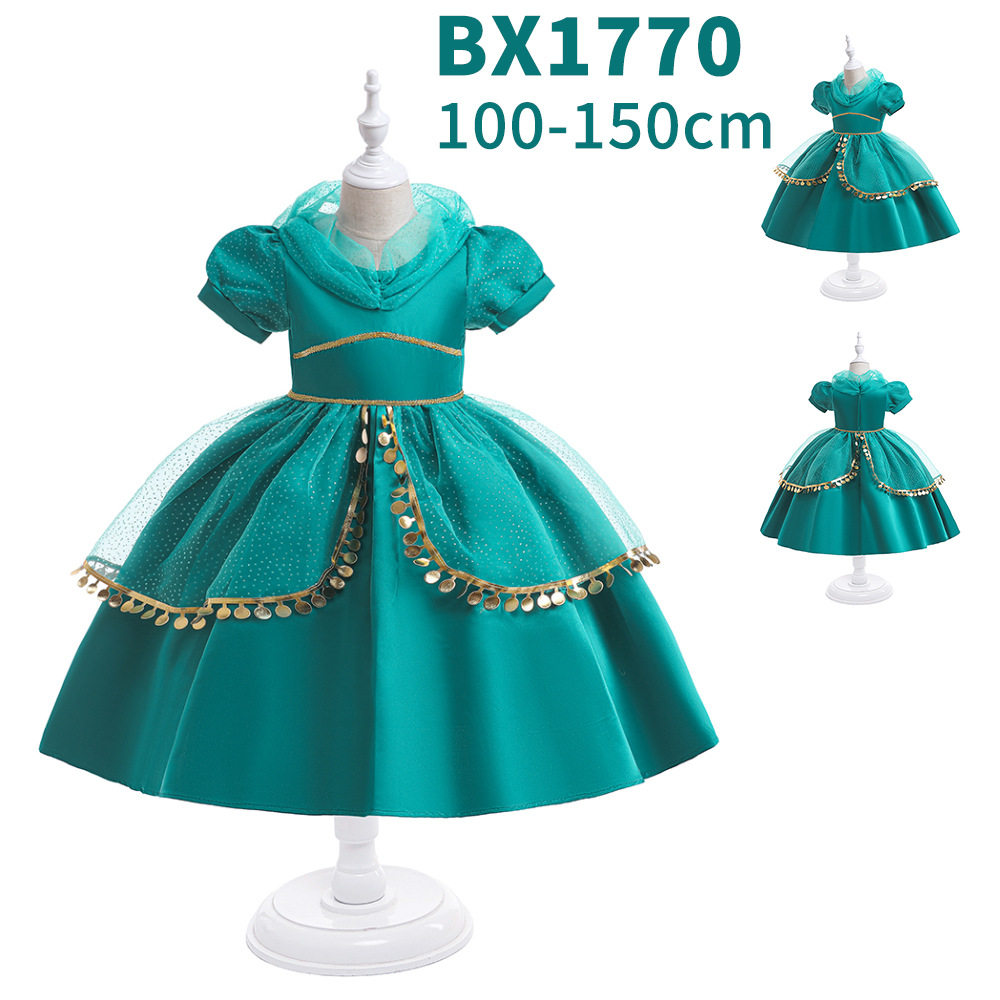 跨境源头工厂女童礼服钢琴演出服节日推荐款蓬蓬儿童公主裙童礼服