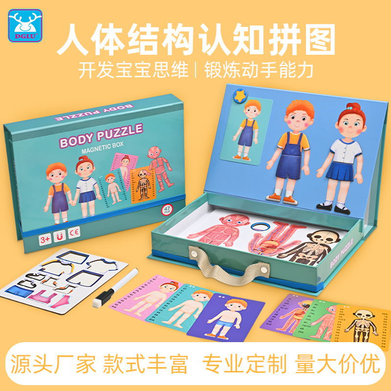 人体器官认知拼板 幼儿园早教身体结构拼图 儿童益智早教拼图玩具