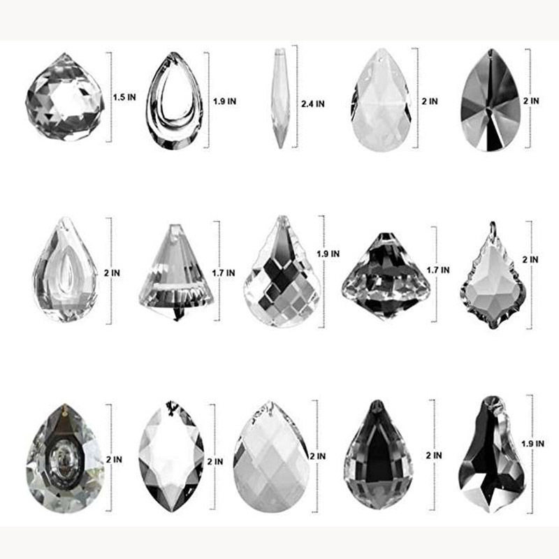 50mm水晶灯配件珠帘散珠灯饰吊坠婚庆路引宴会水晶帘