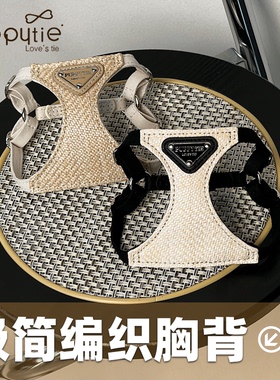 Puppytie狗狗胸背带外出夏季胸背小狗背带泰迪狗绳狗链宠物牵引绳