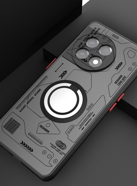 一加Ace2手机壳AcePro磁吸圆磁指环ace黑色手机套1+ace2全包防摔简约男款保护壳适用于oneplusacepro外壳新款