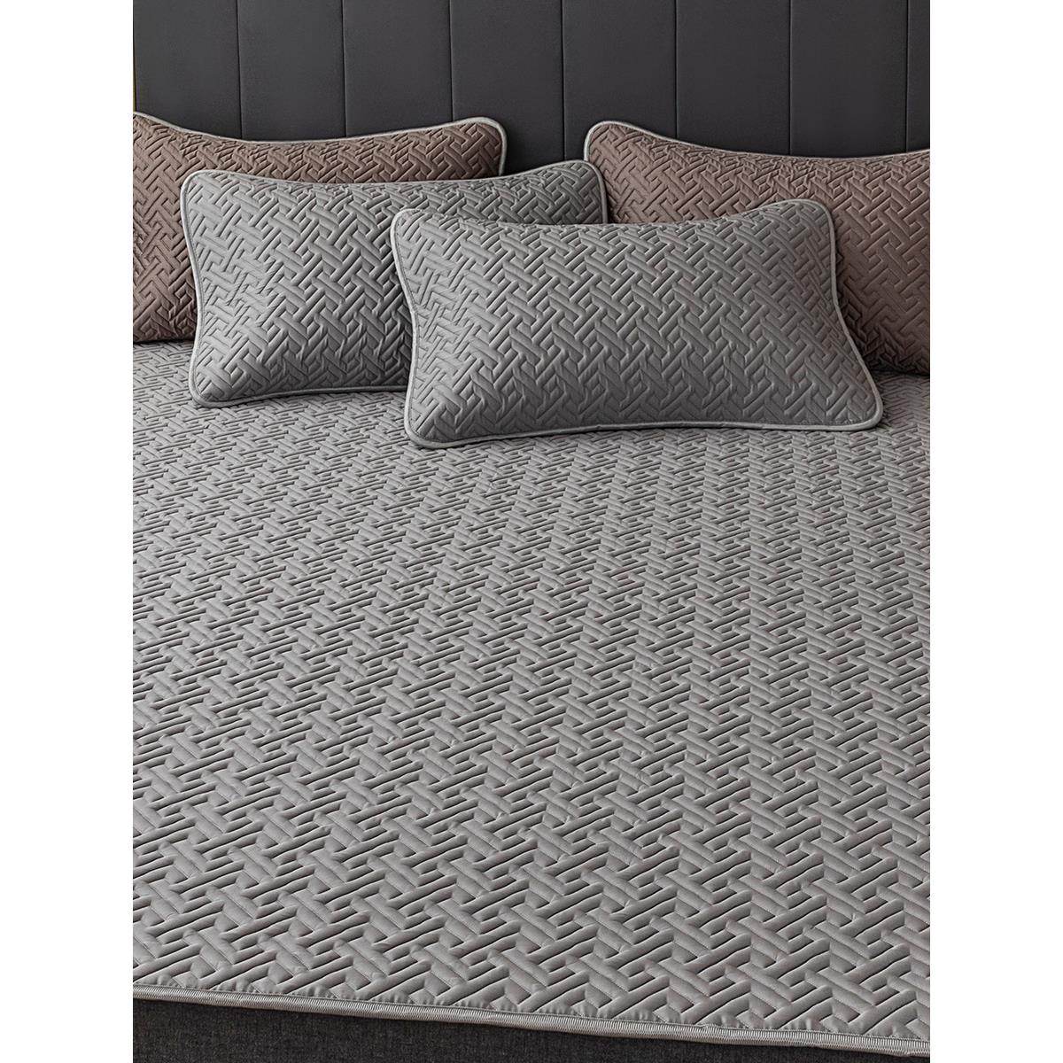 60支兰精天丝冷乳胶垫三件套夏季加厚机洗软垫床单定制