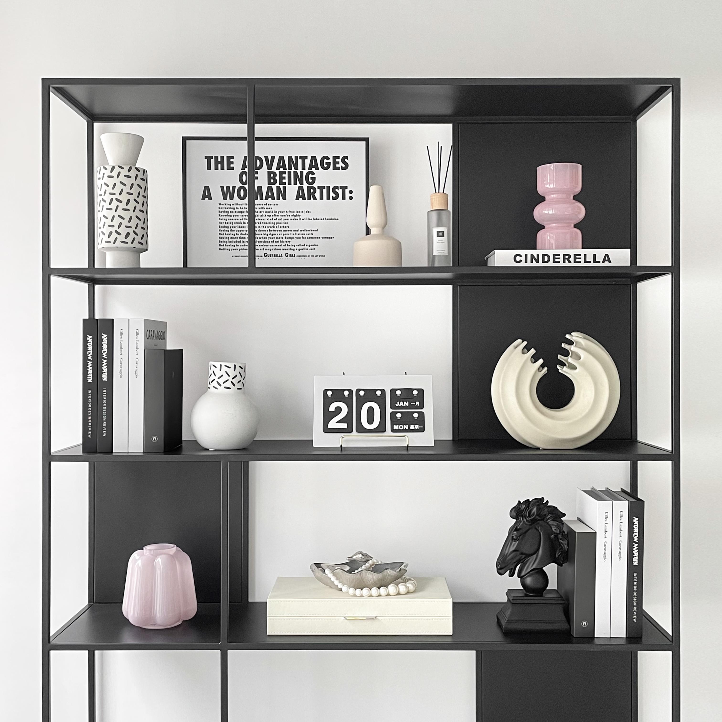 样板间书柜软装摆件家居饰品挂画香薰创意玻璃陶瓷工艺品ZH3632