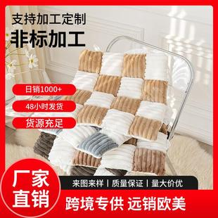 宿舍大学生加厚垫子防滑 现代毛绒坐垫办公室久坐椅子垫屁垫冬季