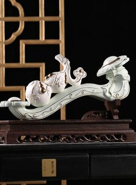 创意中式陶瓷吉祥如意葫芦摆件客厅百财家居招财办公室装饰品摆设