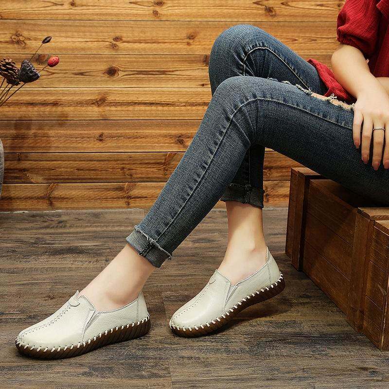 软牛皮牛筋底太极鞋女式武术鞋 真皮透气时尚太极拳训练鞋练功鞋