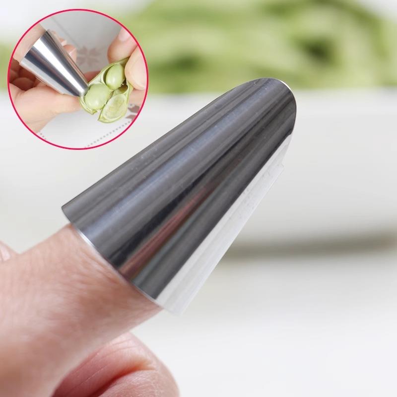 摘菜剥毛豆神器多功能不锈钢保护套花椒防护手指套摘豆角剥瓜果器