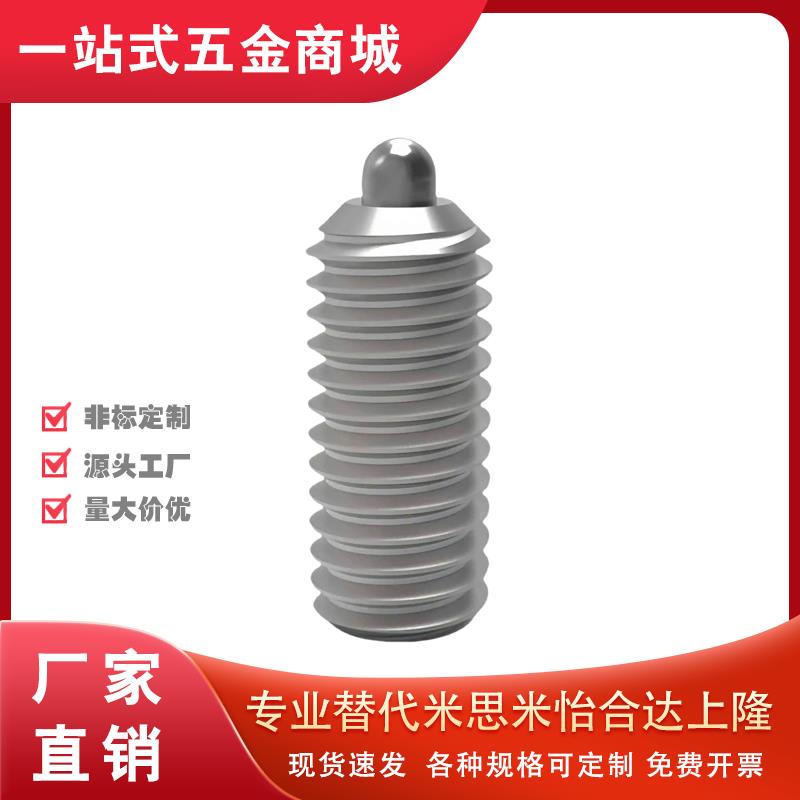 304不锈钢短型弹簧柱塞SPJZ/SPJX3/4/5/6/8/10/12/16顶丝定位锁销