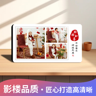 定制宫格照片相框摆台宝宝照婚纱照全家福影楼水晶摆台洗照片单洗